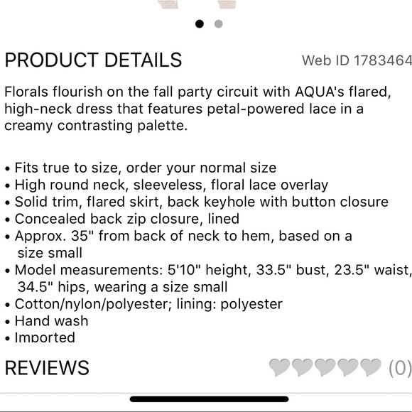 AQUA Floral Lace Halter Dress - Picture 7 of 7